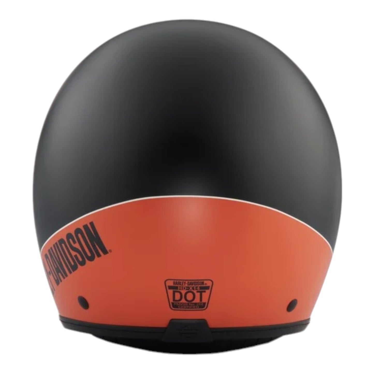 H-D VICTORY X14 SUN SHIELD 3/4 HELMET - BLACK/ORANGE