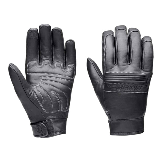 MEN'S TAILGATER FULL-FINGER LEATHER GLOVES - BLACK