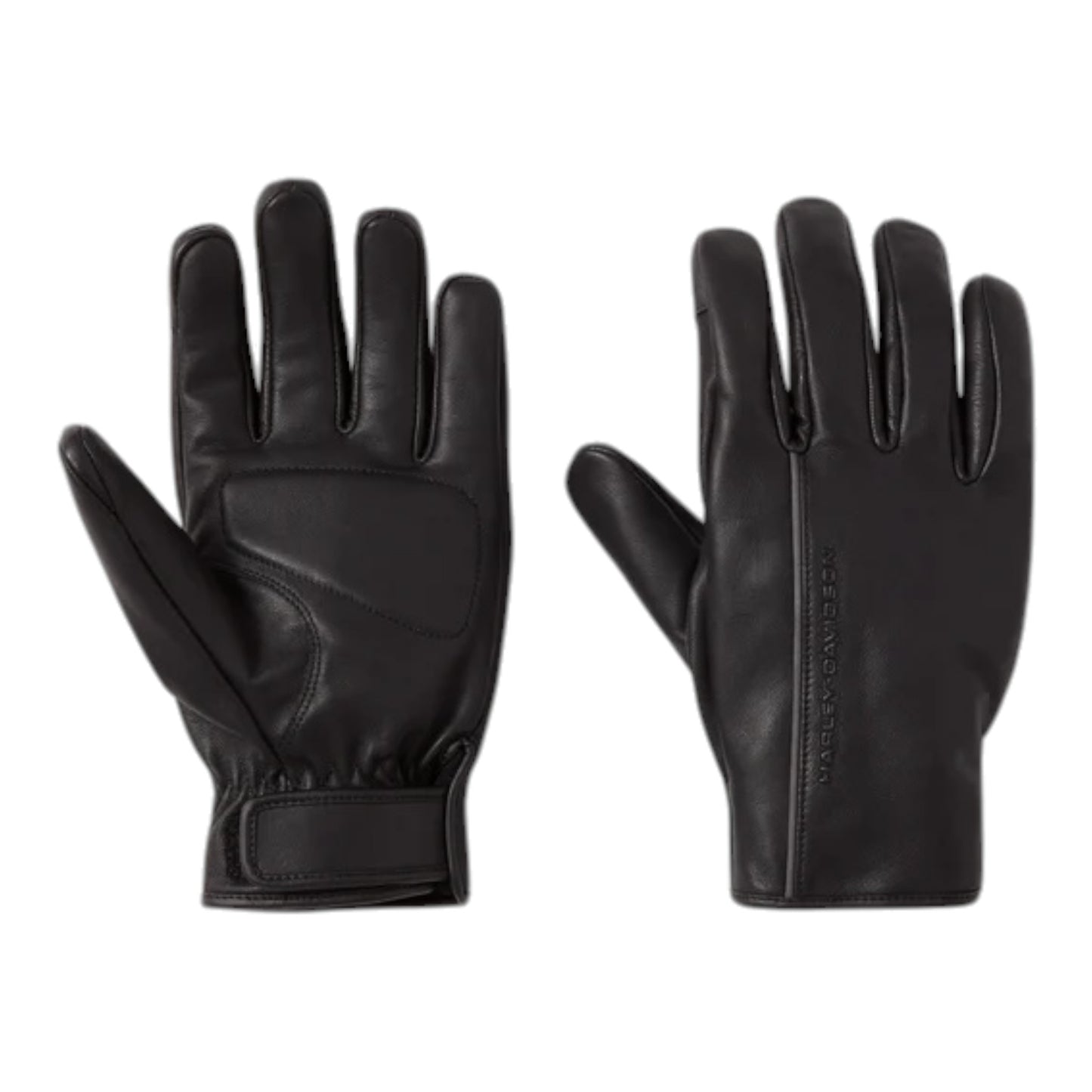 H-D MEN'S WATERPROOF LEATHER RIDING GLOVES - BLACK