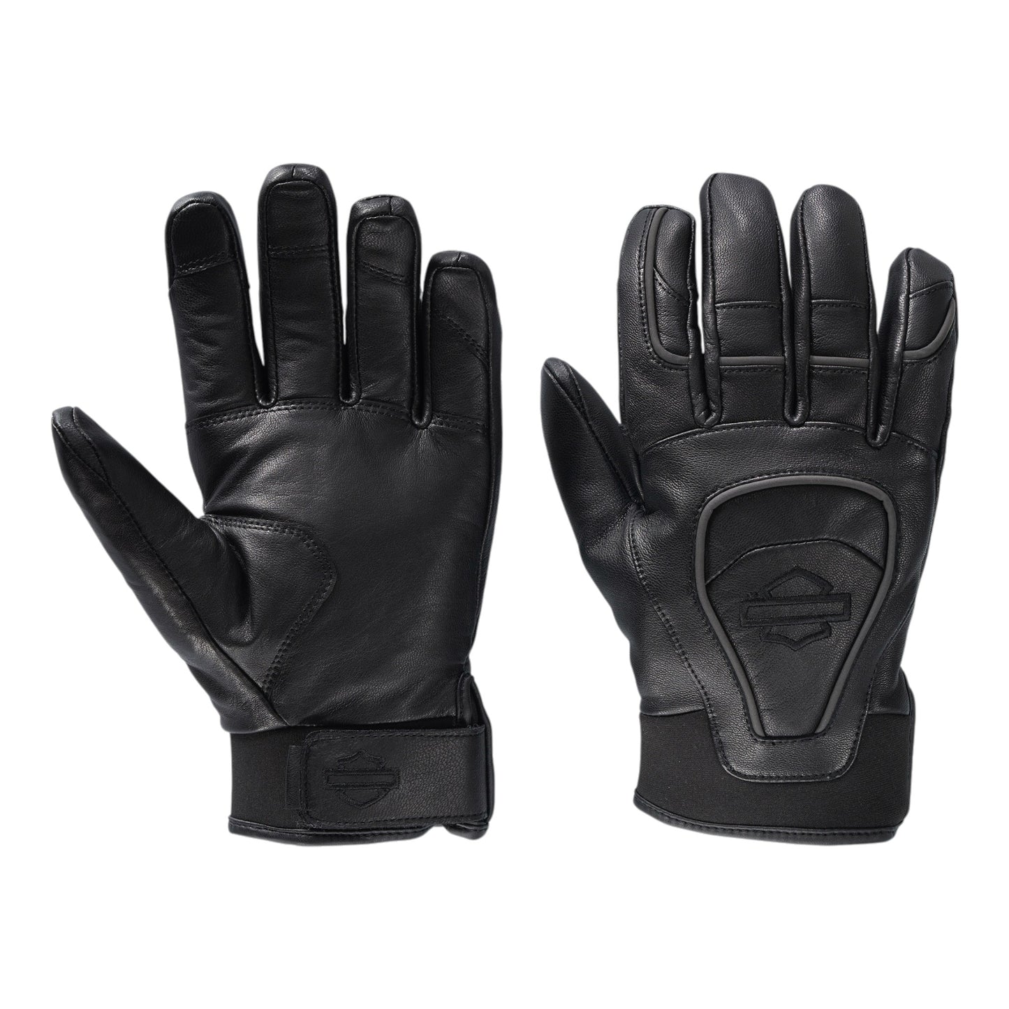 OVATION WATERPROOF LEATHER GLOVES - BLACK/REFLECTIVE