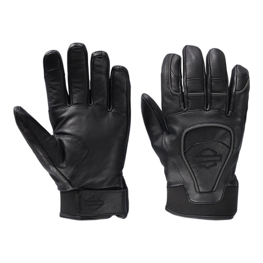 OVATION WATERPROOF LEATHER GLOVES - BLACK/REFLECTIVE