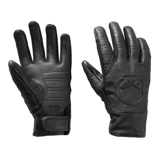 MEN'S WILLIE G SKULL GRAPHIC LEATHER RIDING GLOVES