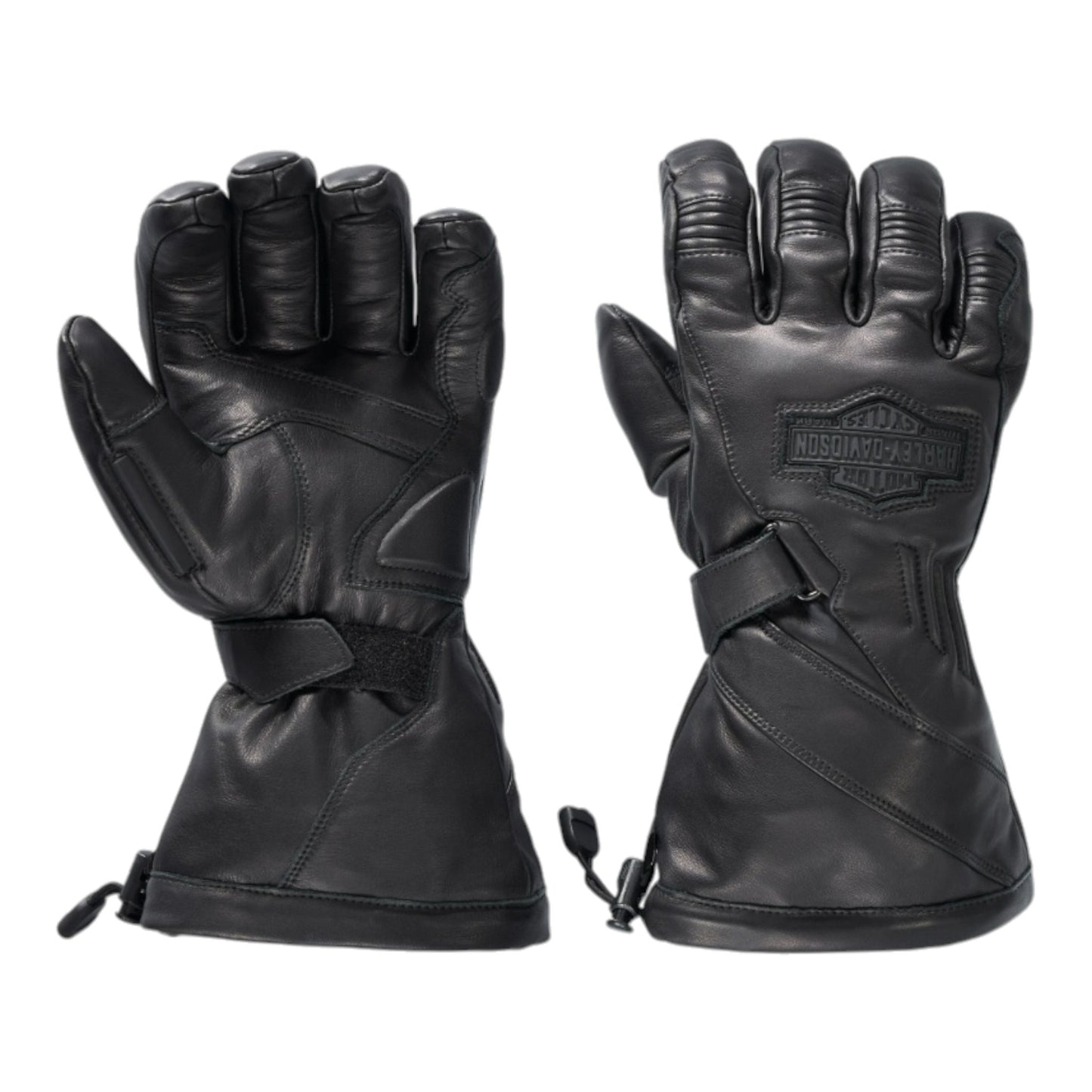 MEN'S CIRCUIT II WATERPROOF LEATHER GAUNTLET GLOVES - BLACK