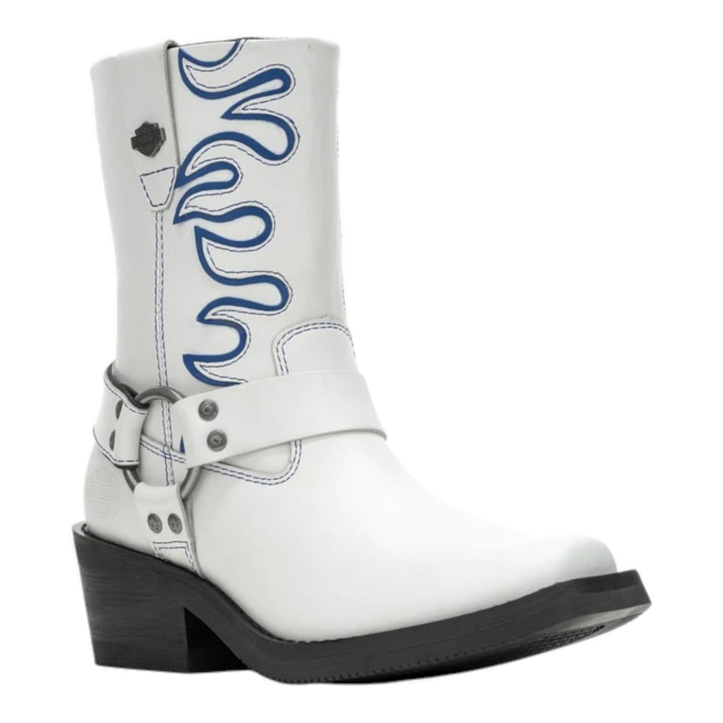 KORSEN FLAMES BOOT - WHITE W/BLUE FLAMES