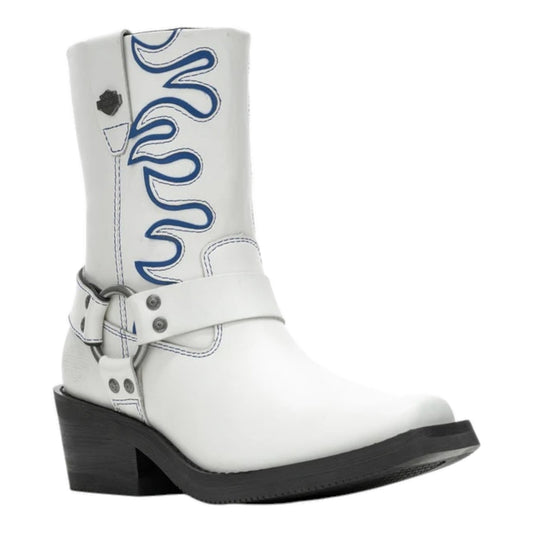 KORSEN FLAMES BOOT - WHITE W/BLUE FLAMES