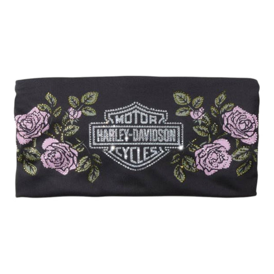 ROSE & THORN BLING HEADBAND - BLACK