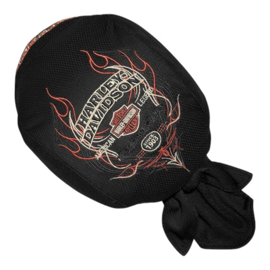 FLAMES QUIK DRY SKULL CAP - BLACK