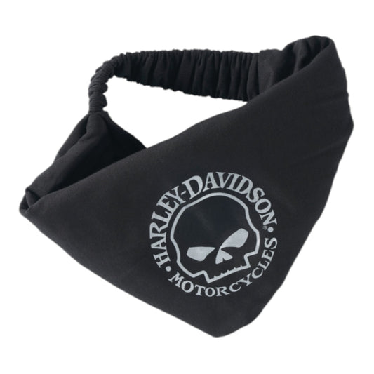 WOMEN'S METALLIC WILLIE G SKULL WRAP - BLACK