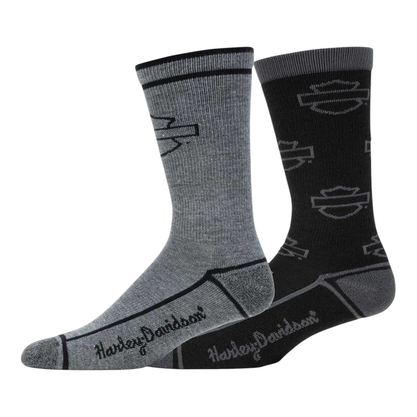 2PACK WOMEN'S OPEN B&S SOCKS - BLACK/GREY