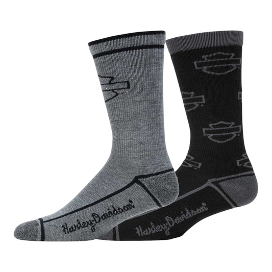 2PACK WOMEN'S OPEN B&S SOCKS - BLACK/GREY