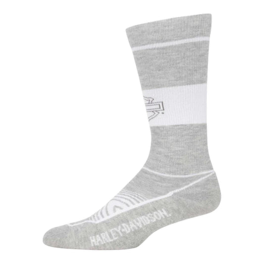 WOMEN'S SHIELD RIDING SOCKS - WHITE/GREY