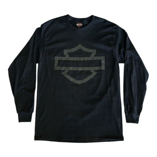 HD OPEN B&S ON BLACK LONG SLEEVES