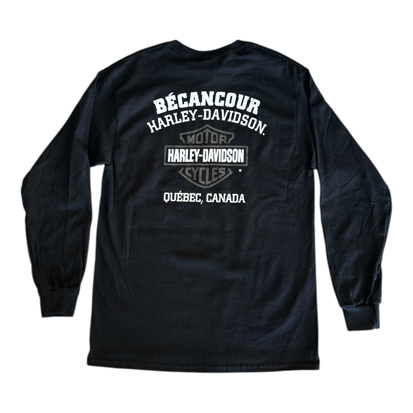HD OPEN B&S ON BLACK LONG SLEEVES