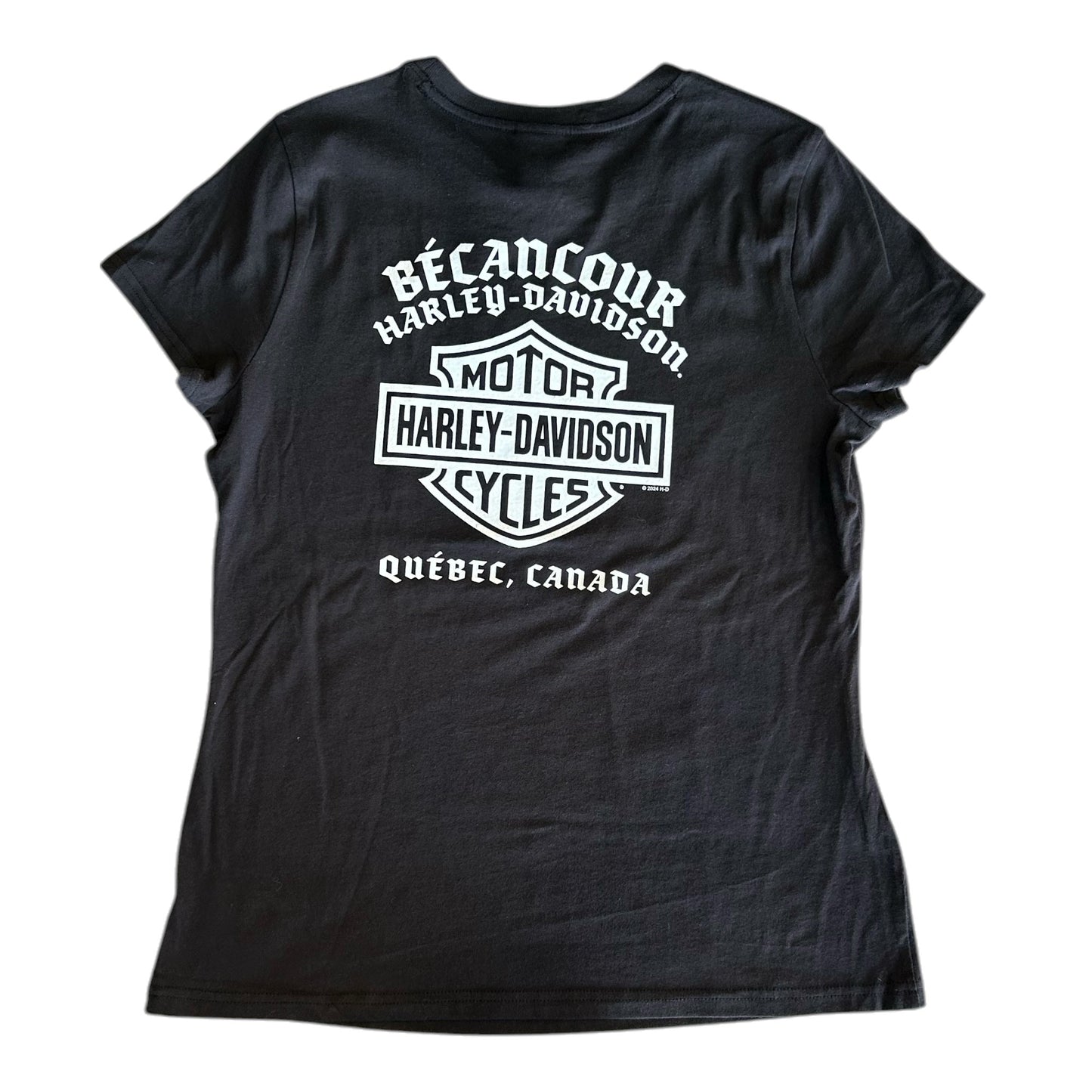 H-D B&S OUTLINE TEE - BLACK