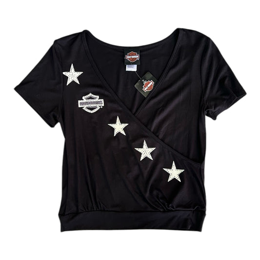 BANDOLIER V-NECK - BLACK