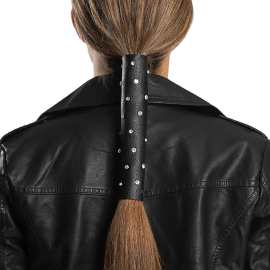 8'' LEATHER STARRY NIGHT - BLACK