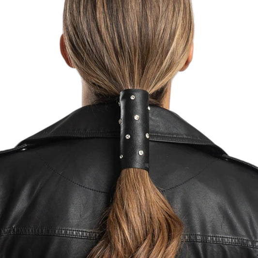 4'' LEATHER STARRY NIGHT - BLACK