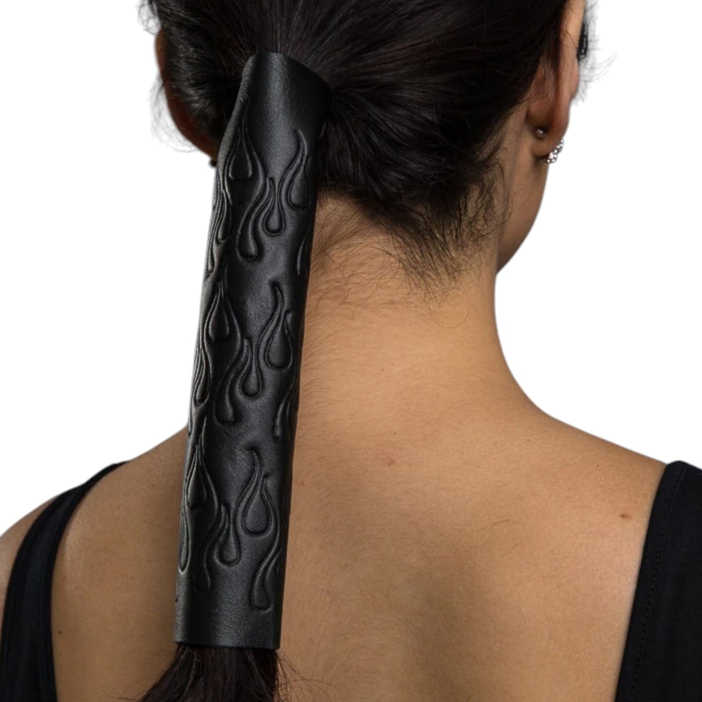 8'' LEATHER W/EMBOSSED FLAMES