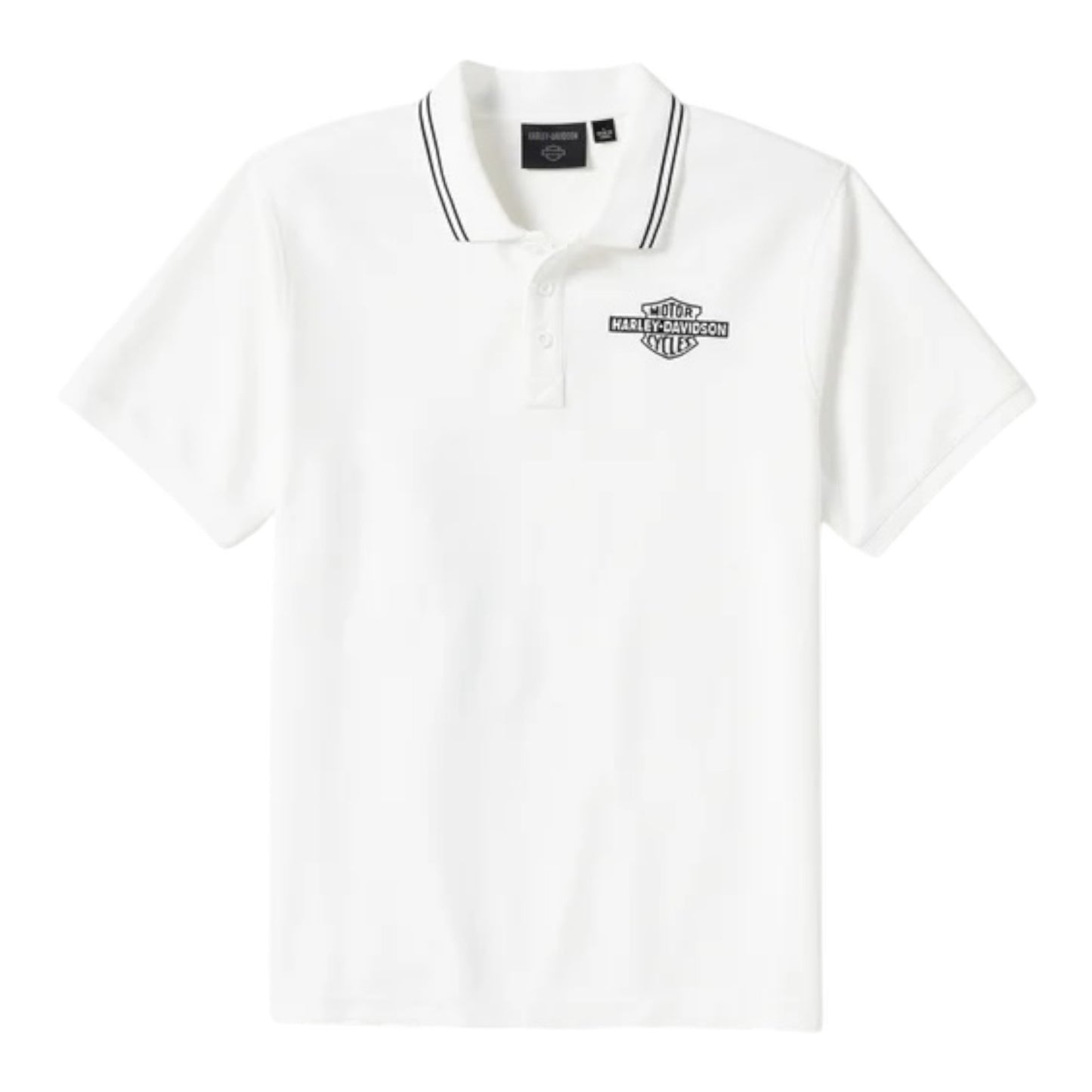 B&S SOLID PIQUE POLO - WHITE