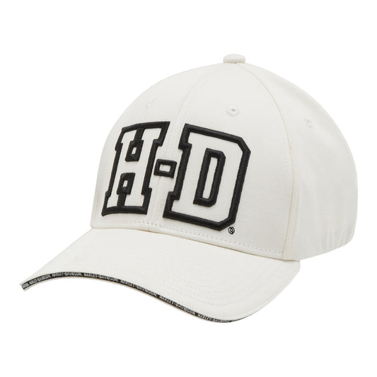 H-D SOFTAIL STRETCH FIT CAP - WHITE