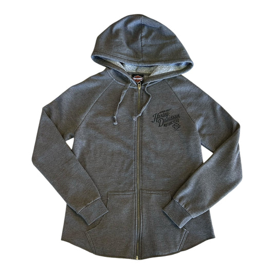HD STAR DARK GREY ZIP HOODY