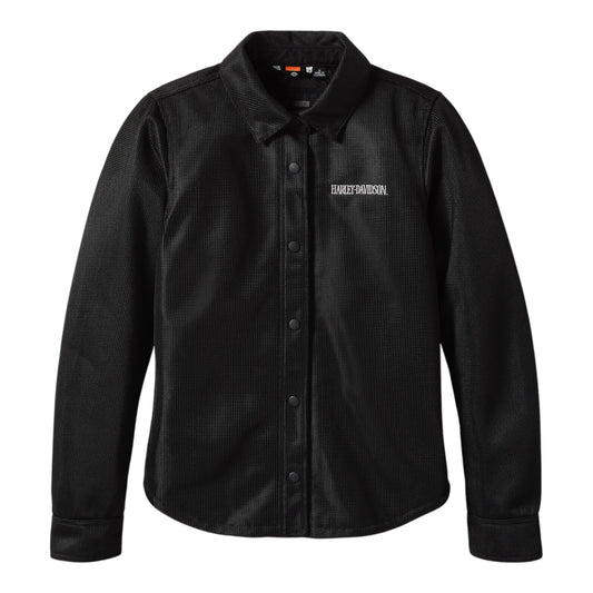 WILLIE G SKULL GRAPHIC OPERATIVE MESH RIDING SHIRT JACKET