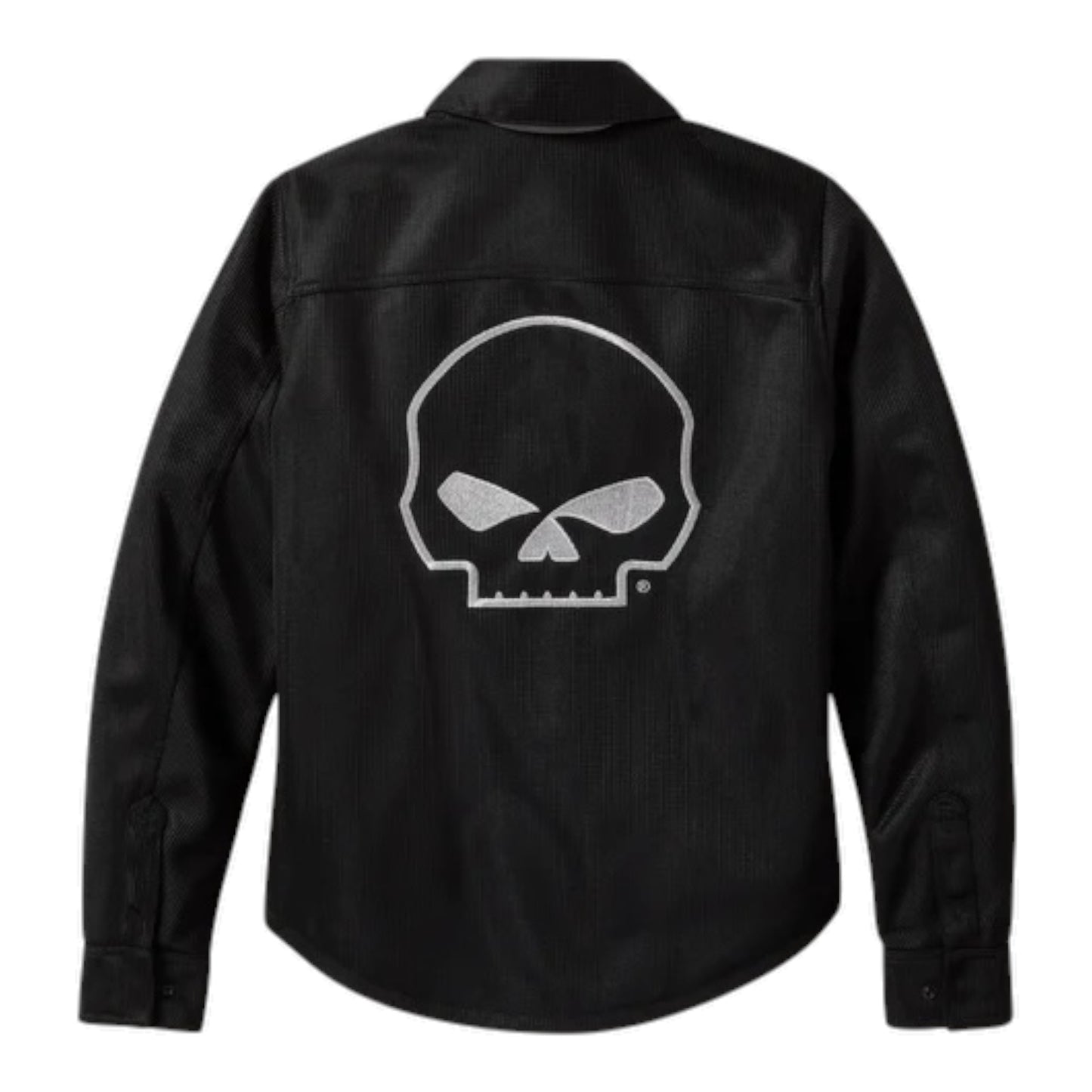 WILLIE G SKULL GRAPHIC OPERATIVE MESH RIDING SHIRT JACKET