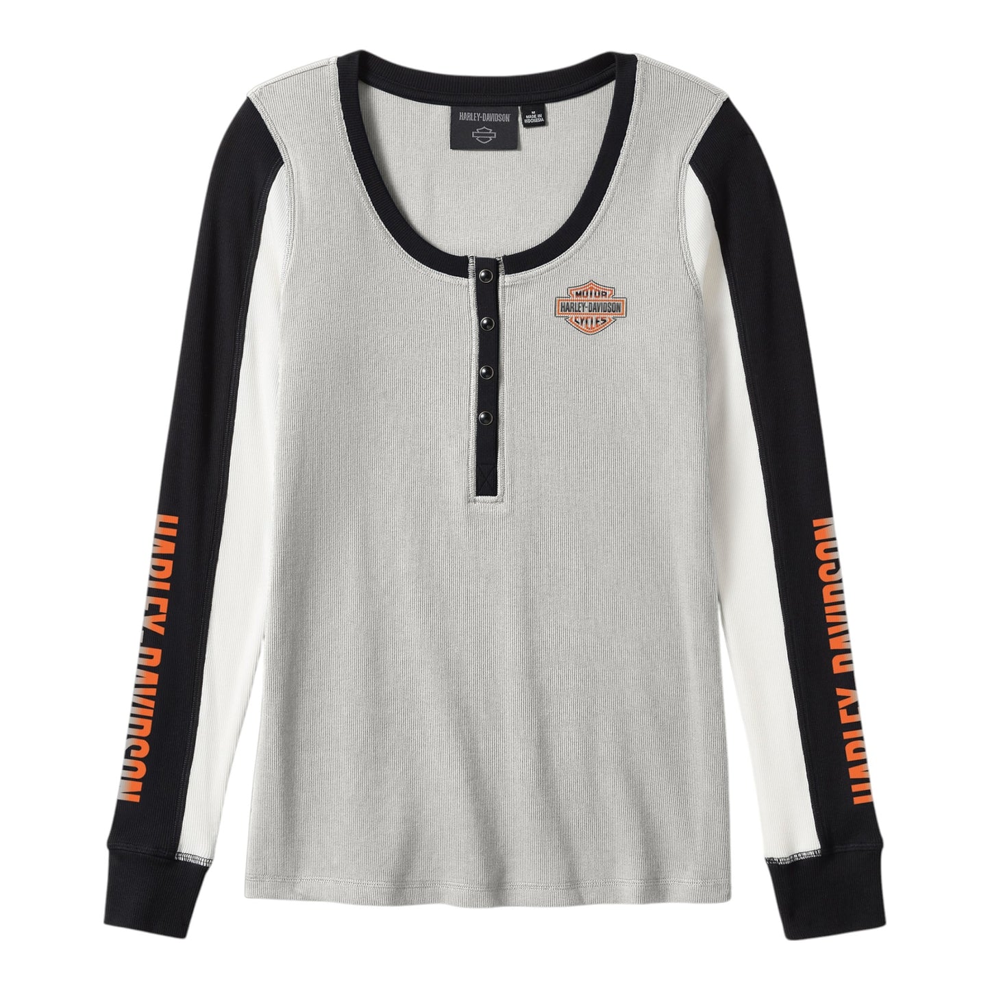 ESSENTIAL HENLEY - GREY/BLACK COLORBLOCK