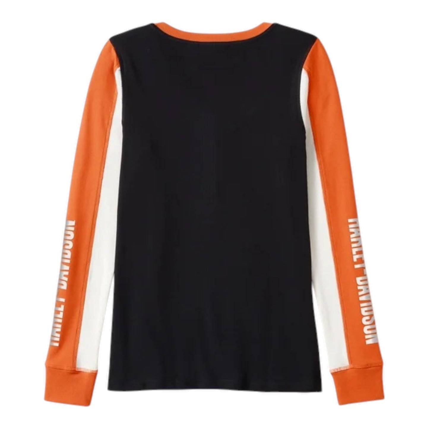 ESSENTIAL HENLEY - BLACK/ORANGE COLORBLOCK