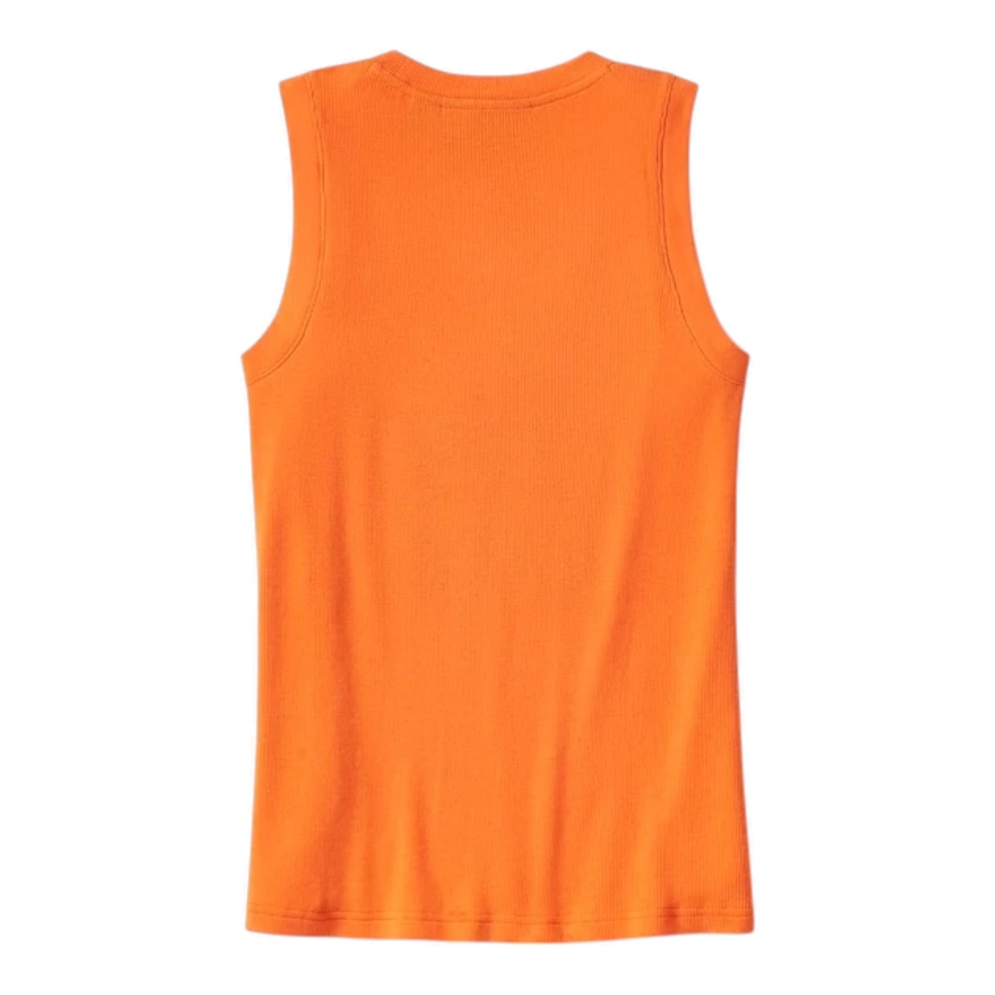 ESSENTIAL ARCHED FONT RIBBED TANK - ORANGE