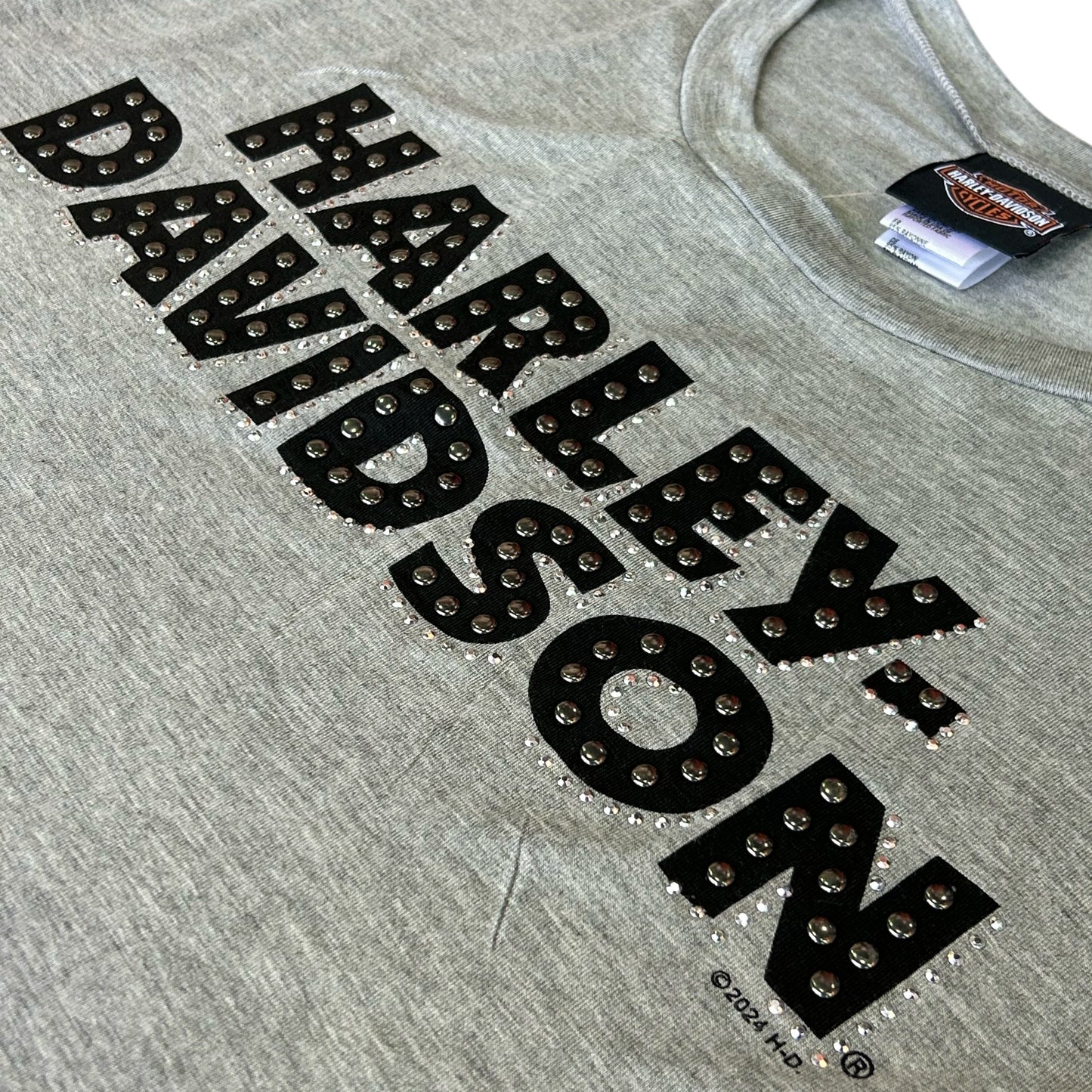 HOLLOW SHORT SLEEVE CREW NECK HEATHER
