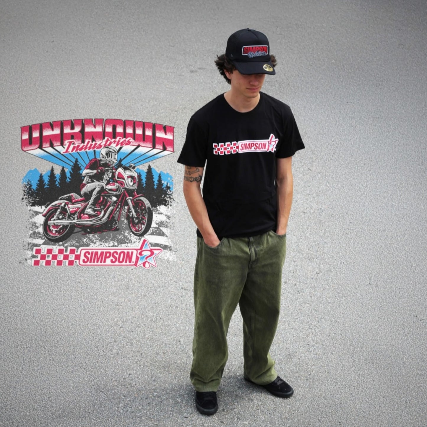 SIMPSON UNKNOWN INDUSTRIES RWB TEE