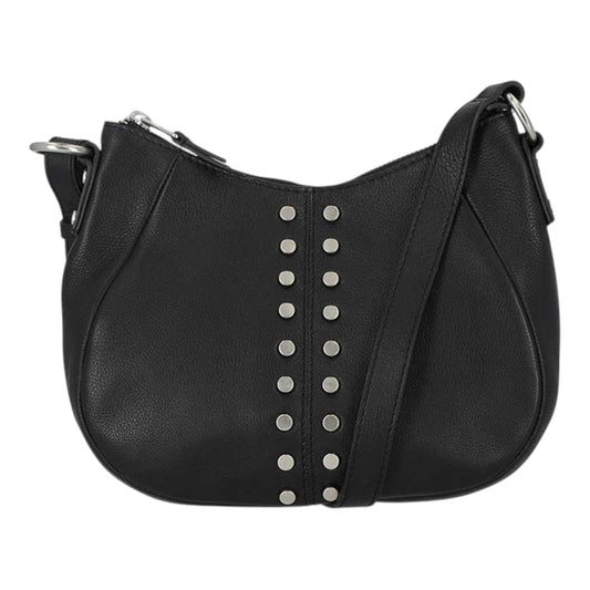 DOUBLE STUDDED CROSSBODY - BLACK