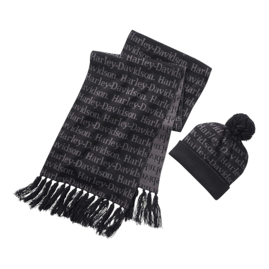 BEANIE & SCARF SET - BLACK