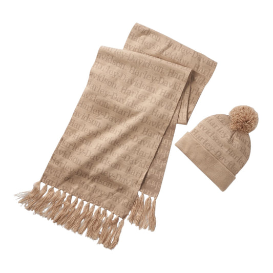BEANIE & SCARF SET - TAN