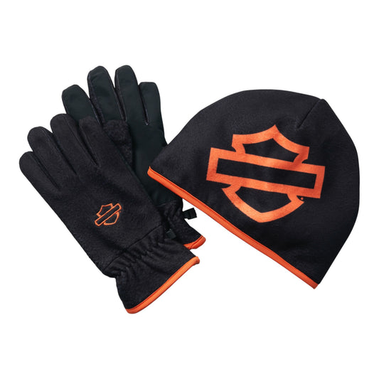 MEN'S FLEECE BEANIE AND GLOVE GIFT SET