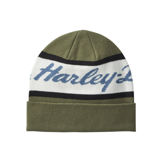 H-D SCRIPT BEANIE - GREEN