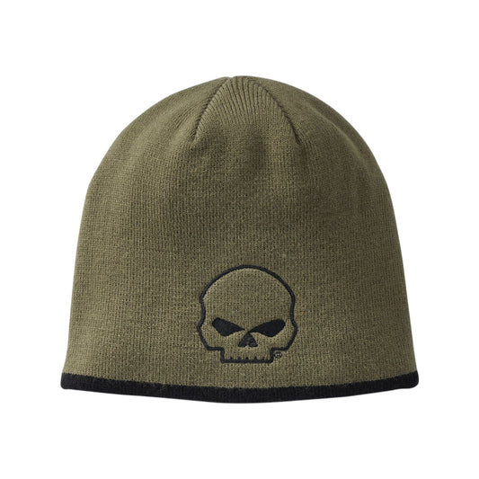 WILLIE G SKULL KNIT BEANIE - GREEN