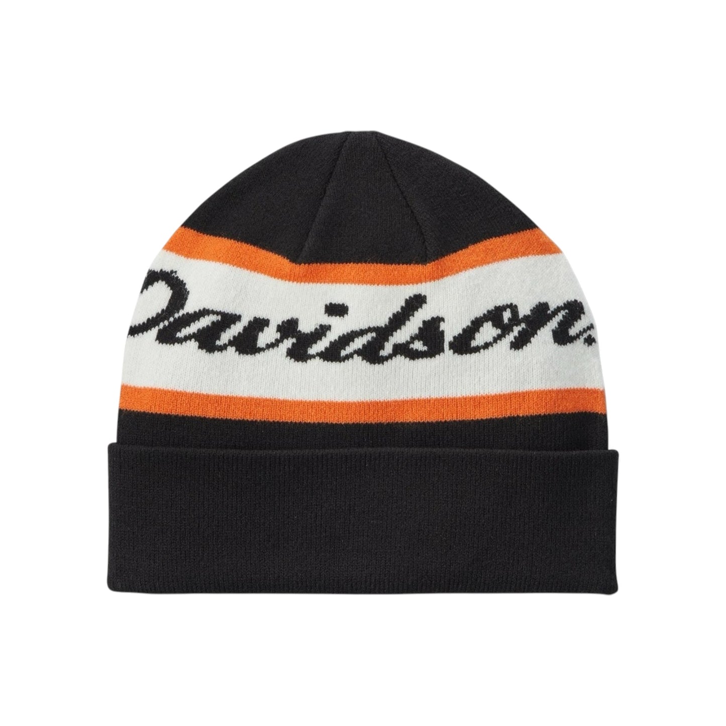 H-D SCRIPT BEANIE - BLACK