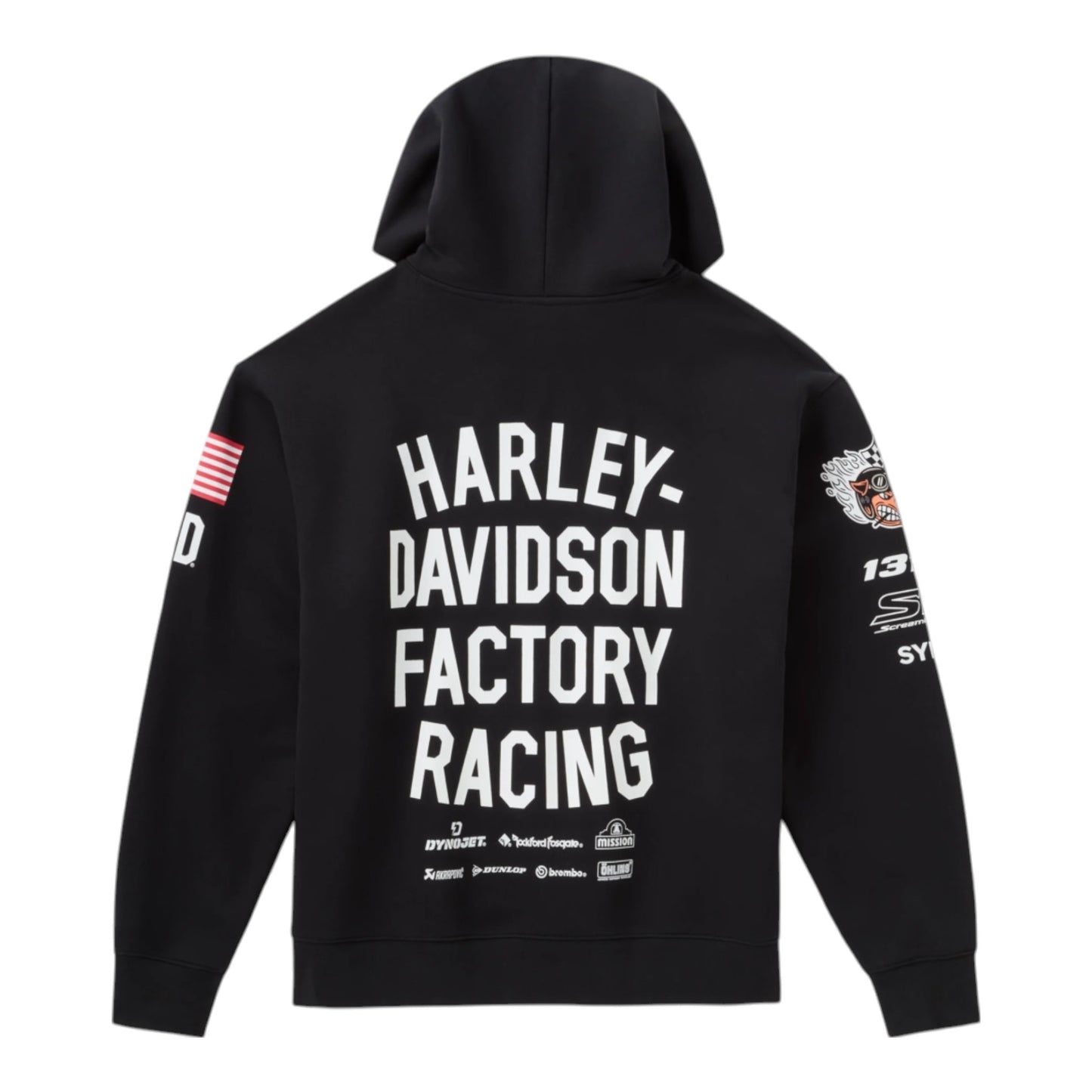 FACTORY RACING TEAM PULLOVER HOODIE - BLACK