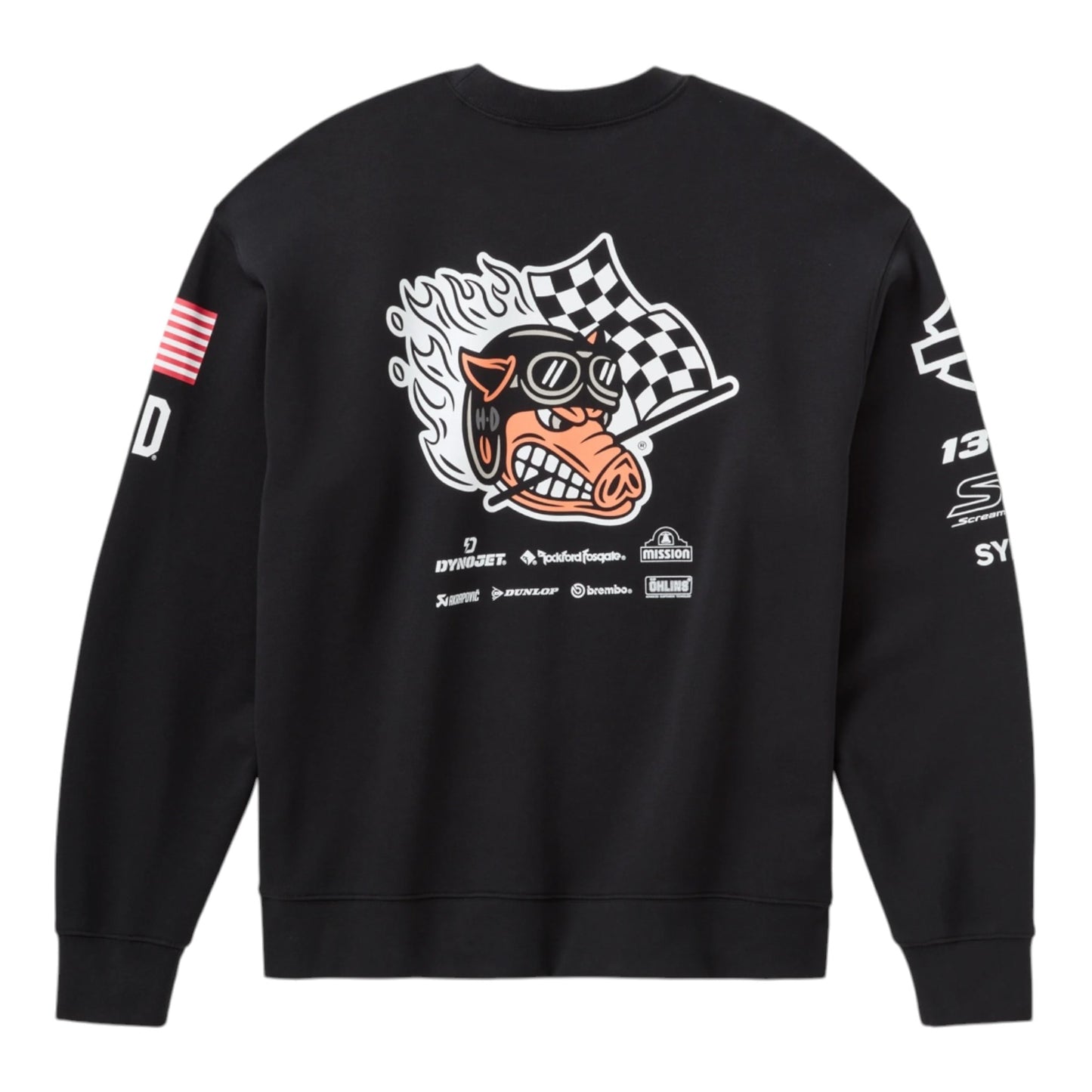 FACTORY RACING TEAM CREWNECK SWEATSHIRT - BLACK