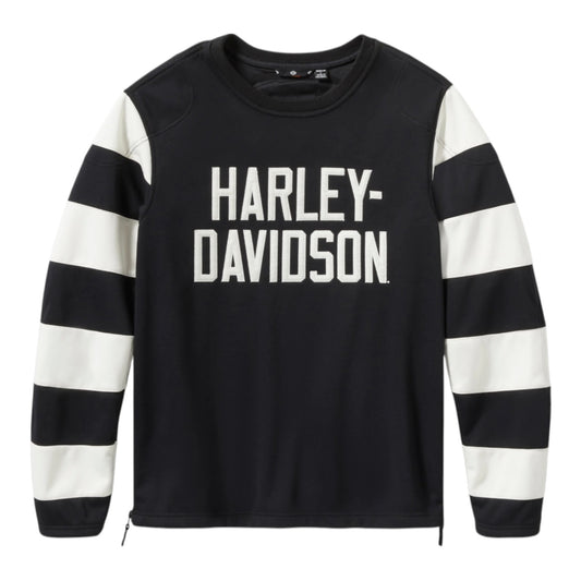 H-D BREAKOUT DEFLECTOR CREW RIDING FLEECE - BLACK