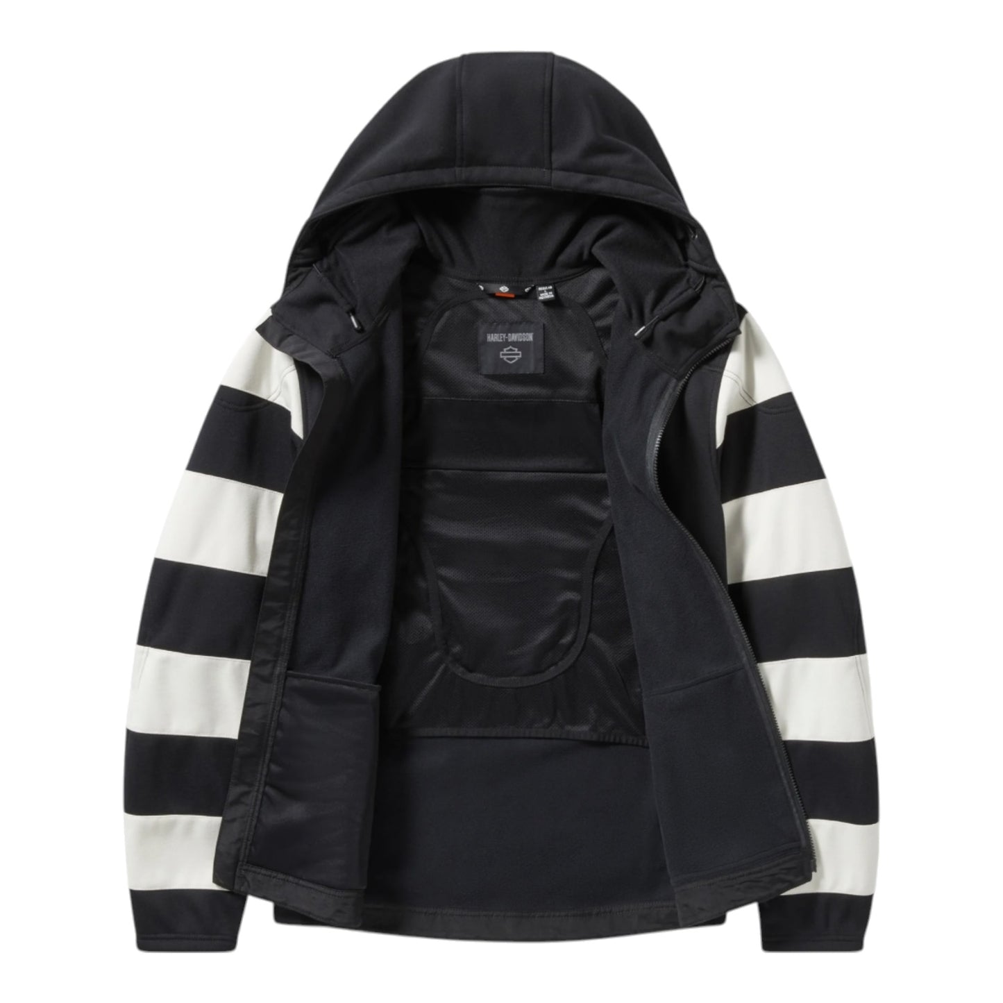 H-D BREAKOUT DEFLECTOR 2.0 HOODED RIDING FLEECE - BLACK