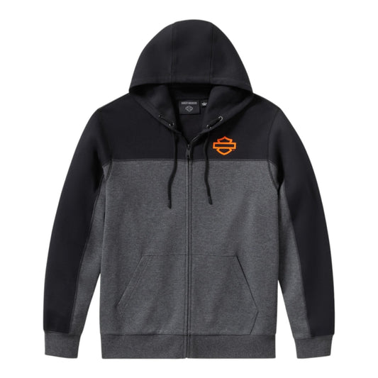 H-D TECH GAITER FULL ZIP - COLORBLOCK GREY/BLACK