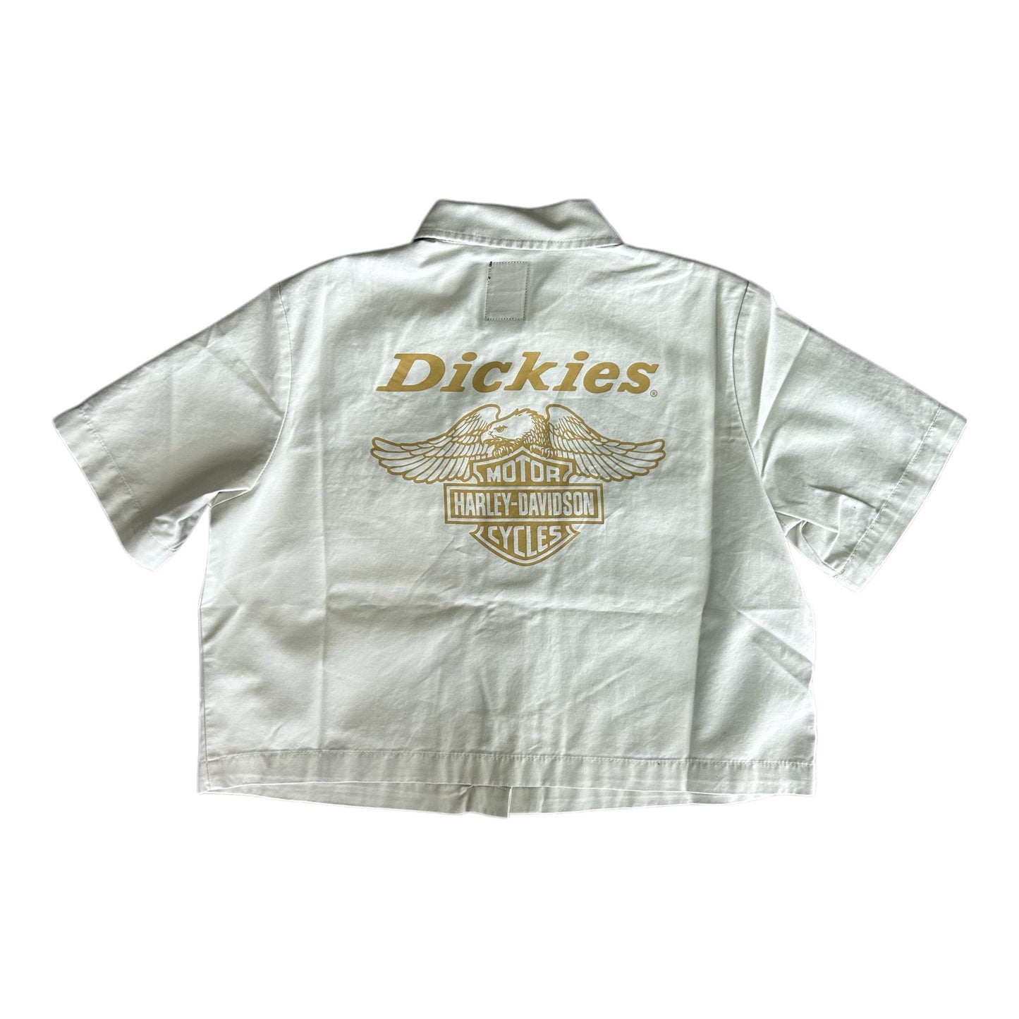 DICKIES X HARLEY-DAVIDSON EAGLE CROPPED WORK SHIRT - CREAM