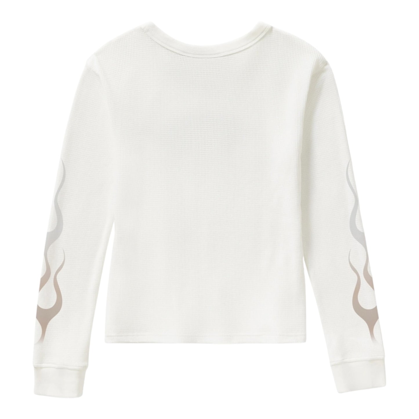 VINTAGE FLAMES KNIT TOP - WHITE