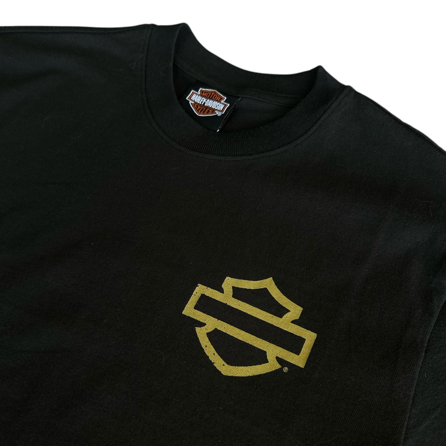MILWAUKEE LET'S FUCKING RIDE EAGLE TEE - BLACK/GOLD