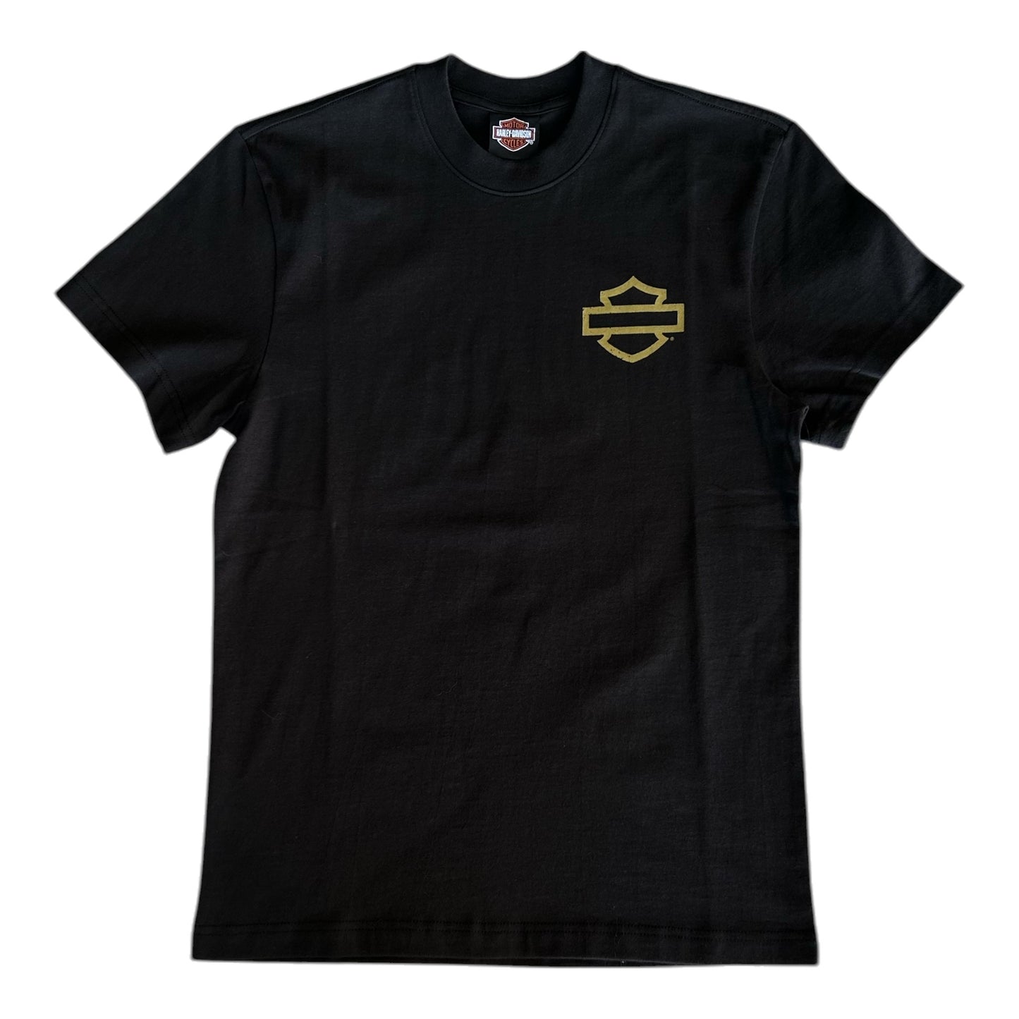 LET'S FUCKING RIDE EAGLE TEE - BLACK/GOLD