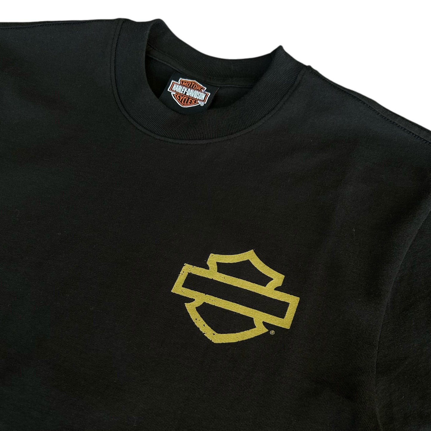 LET'S FUCKING RIDE EAGLE TEE - BLACK/GOLD