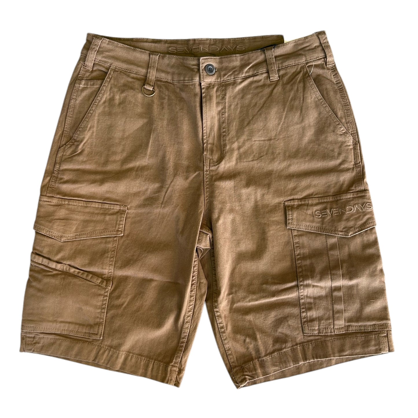 MEN'S CANVAS CARGO SHORTS - BROWN